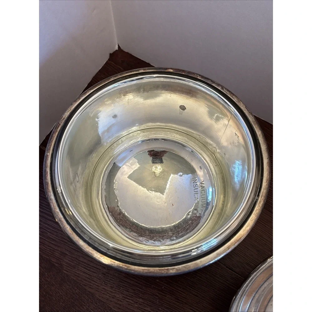 VTG Crosby E.P.C #2 Vacuum Sealed Ice Bucket With Lid, Lion Head Ring Handles